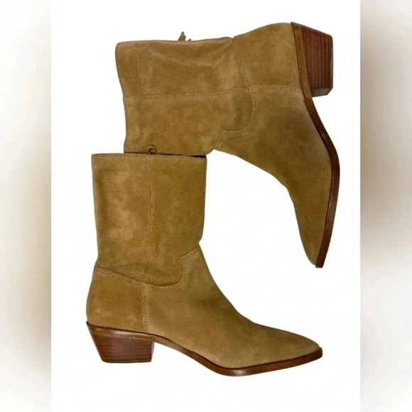 Rebecca Minkoff Tan Suede Fringed Boots Size 9M - Picture 3 of 7